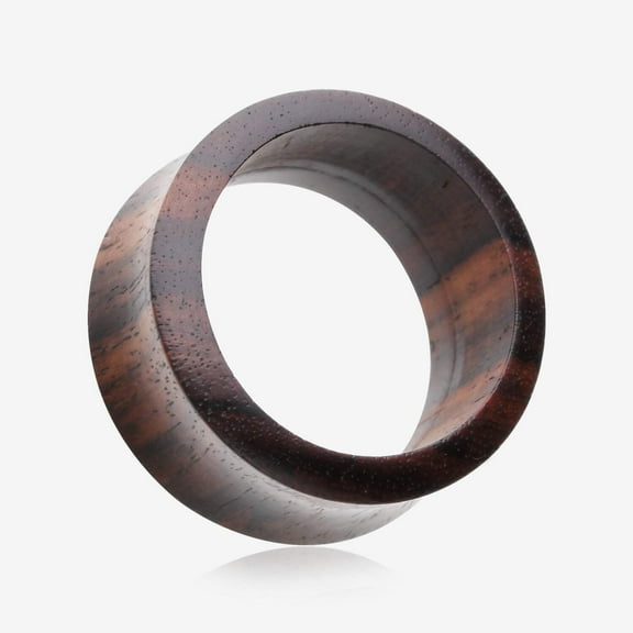 A Pair of Rosewood Double Flared Tunnel Plug