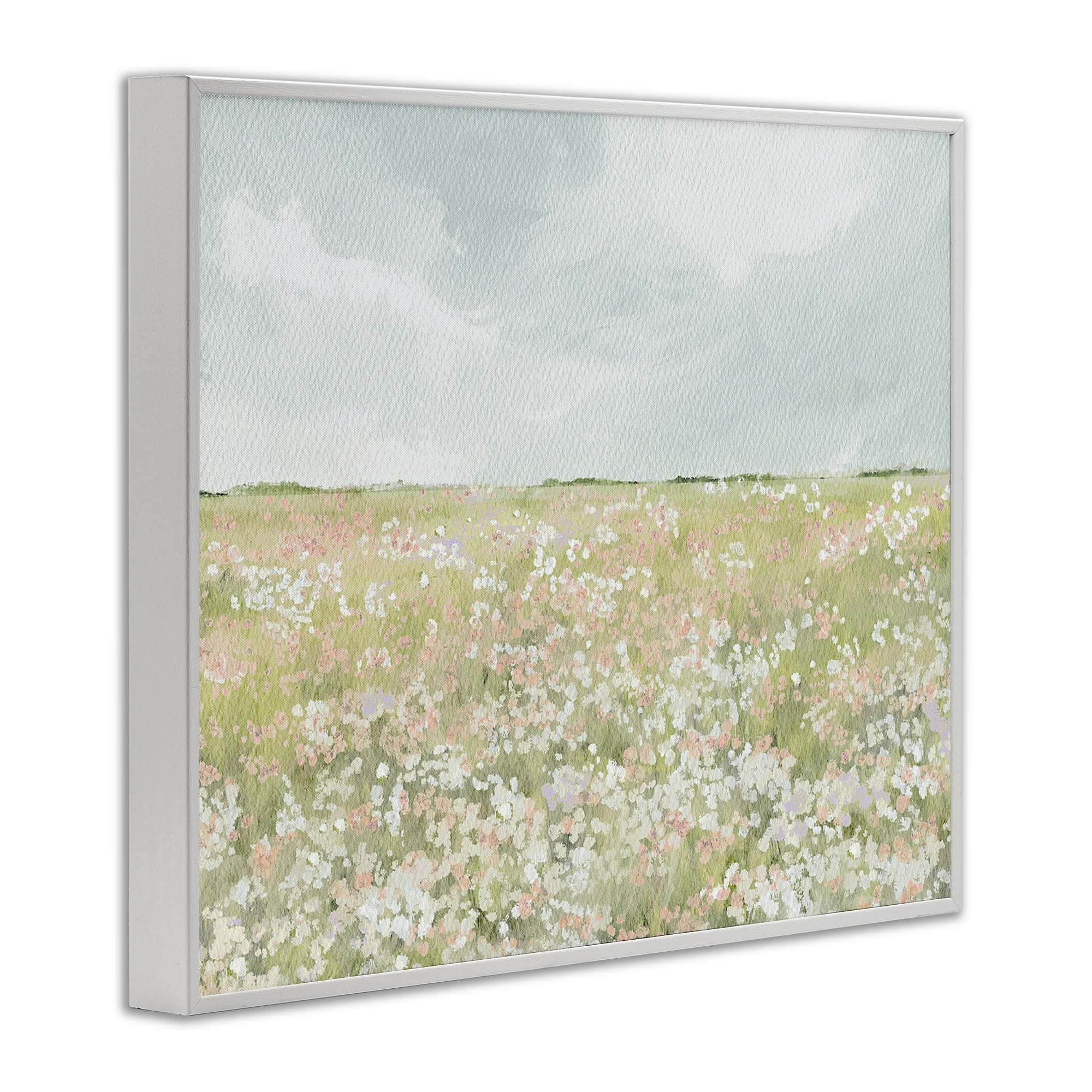 Stupell Industries Budding Field Scenery White Framed Giclee Art, design by Leah Straatsma