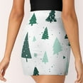 thumbnail image 3 of Women's Snowman Christmas Tree Elk Print High Waist A-Line Mini Skirts Colorful Pleated Short Skirt Trendy E-Girls Streetwear, 3 of 5
