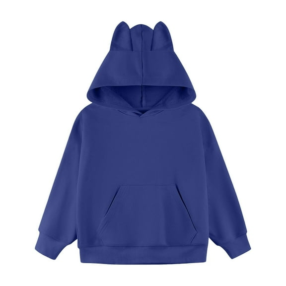 Girls Fleece Hoodies with Cute Ears Teen Girls Causal Oversized Sweatshirt for Toddler Kids Fall Winter Cute Pullover Tops