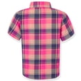 thumbnail image 2 of Yuyuekeji Plaid Casual Boys' Short Sleeve Woven Shirt Button Down Shirts 6-12 Years, 2 of 2