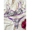 thumbnail image 6 of Purple Lingerie Set Classy Floral Women&rsquo;s Intimates, 6 of 6