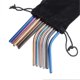 thumbnail image 3 of 1 Pc Black Flannel Pouch Bag Stainless Steel Straw Carrying Case Practical Drinking Straws Cutlery Fork Spoon Storage Bag (Black), 3 of 3