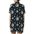 thumbnail image 2 of Lotusprinthandmade Volleyball All-over Print Satin Short-Sleeve Pajamas Set (5XL) – Sport Fashion Pajamas, 2 of 6