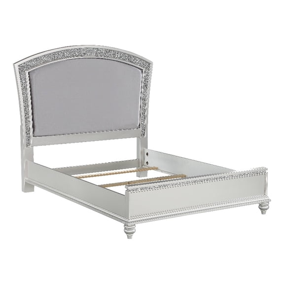 Acme Maverick Bed in Fabric & Platinum, Multiple Size