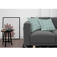 thumbnail image 3 of Ambesonne Abstract Throw Pillow Cover 2 Pack, Plaid Check Hatched Stripe, 24", Mint Green Dark Teal, 3 of 5