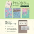 thumbnail image 5 of Lifelines FlowArt Activity Pads, 2-Pack & Bonus Pad - Guided Dot-by-Letter Art Meditations - 8 Double-Sided Markers & 48 Scenes - Botanicals and Landscapes, 5 of 7