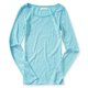 thumbnail image 2 of Aeropostale - Camiseta bÃ¡sica de manga larga jaspeada para mujer, verde, pequeÃ±a Aeropostale Camiseta bÃ¡sica, 2 of 2