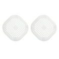 thumbnail image 1 of Uxcell 2packs Shower Drain Hair Catcher Square Drain Strainer for Shower Kitchen, White, 1 of 5