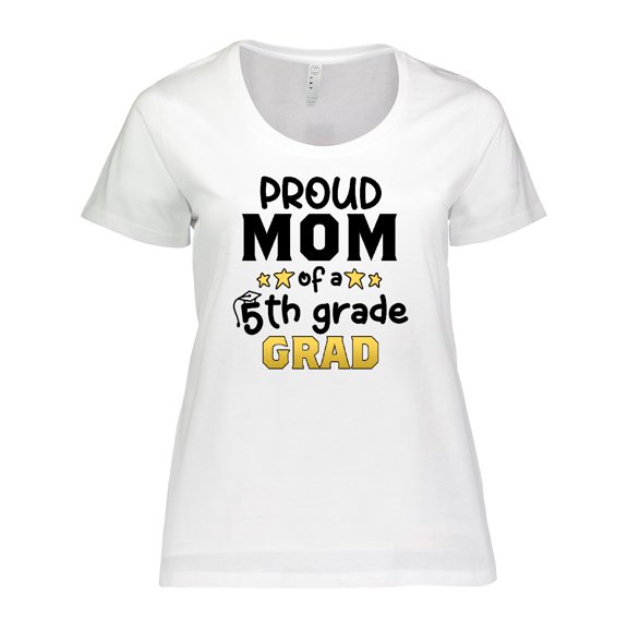 Inktastic Proud Mom of a Fifth Grade Grad Women's Plus Size T-Shirt