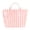Beige-pink, variant on Striped PVC Tote Bag Large Glossy Striped Handbags Waterproof Top Handle Bag Plastic Tote Handbag Beach Travel Work
