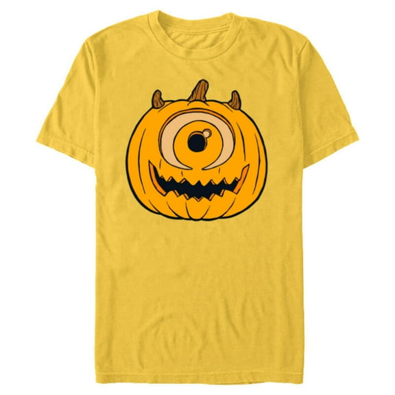 Disney and Pixar's Monsters, Inc. Mike-O'-Lantern - Short Sleeve Blended T-Shirt for Adults - Customized-Yellow