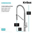 thumbnail image 6 of KRAUS Oletto Transitional Commercial Style Pull-Down Single Handle Kitchen Faucet in Spot-Free Stainless Steel, 6 of 16