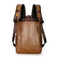 thumbnail image 2 of Korean Style Backpack Men's PU Leisure Travel,Brown, 2 of 2