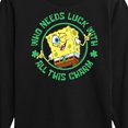 thumbnail image 3 of SpongeBob SquarePants - Who Needs Luck With This Charm - Toddler And Youth Long Sleeve Graphic T-Shirt, 3 of 6