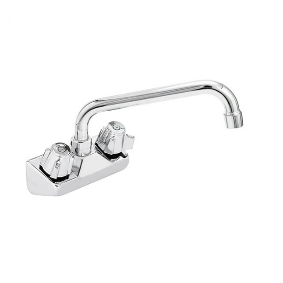 AmGood Wall Mount Kitchen Sink Faucet | 10 in. Swivel Spout | 4 in. Center | NSF | Commercial Kitchen Utility Laundry