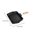 thumbnail image 6 of 1pc Teppanyaki Grill Steak Frying Pan Nonstick Outdoor Stove Griddle Square Egg Grill BBQ Roasting Pan Black Aluminum, 6 of 6