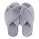 thumbnail image 2 of Pantuflas para mujer, punta abierta, peludas, esponjosas, para casa, acogedoras, de espuma viscoelástica, antideslizantes, de felpa, cruzadas, peludas, para interior y exterior Adepaton 2034321-1, 2 of 9