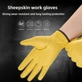 thumbnail image 2 of Sheepskin Leather Work Gloves, Size L, Lightweight & Comfortable for Welding, Gardening, Motorcycle Riding, and Outdoor Work, Breathable & Flexible with Elastic Wrist, 2 of 9