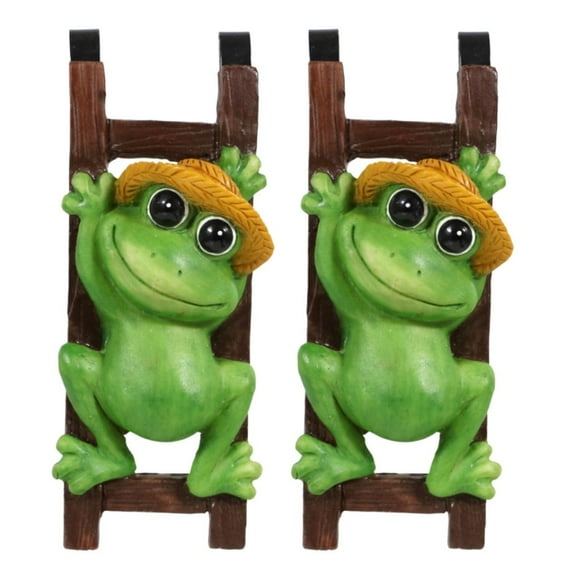 Flower Pot - Hugger Figurine - Frog (2 Pcs) Garden Décor - Get All The Fun Collections of Pot Pal Climbers - Hanging Planter Decorations - Patio Decor - Yard Decor