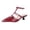 Wine, variant on Women's T-Strap Sandals, Pointed Toe Low Heel Dress Shoes, Adjustable Buckle Slingback Heels, Casual Patent Leather Summer Sandals for Office, Evening, Wedding Guest