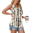 thumbnail image 6 of Bzhegqhd Women's New Loose Casual Crew-neck Pleated Print Fashion Top, 6 of 7