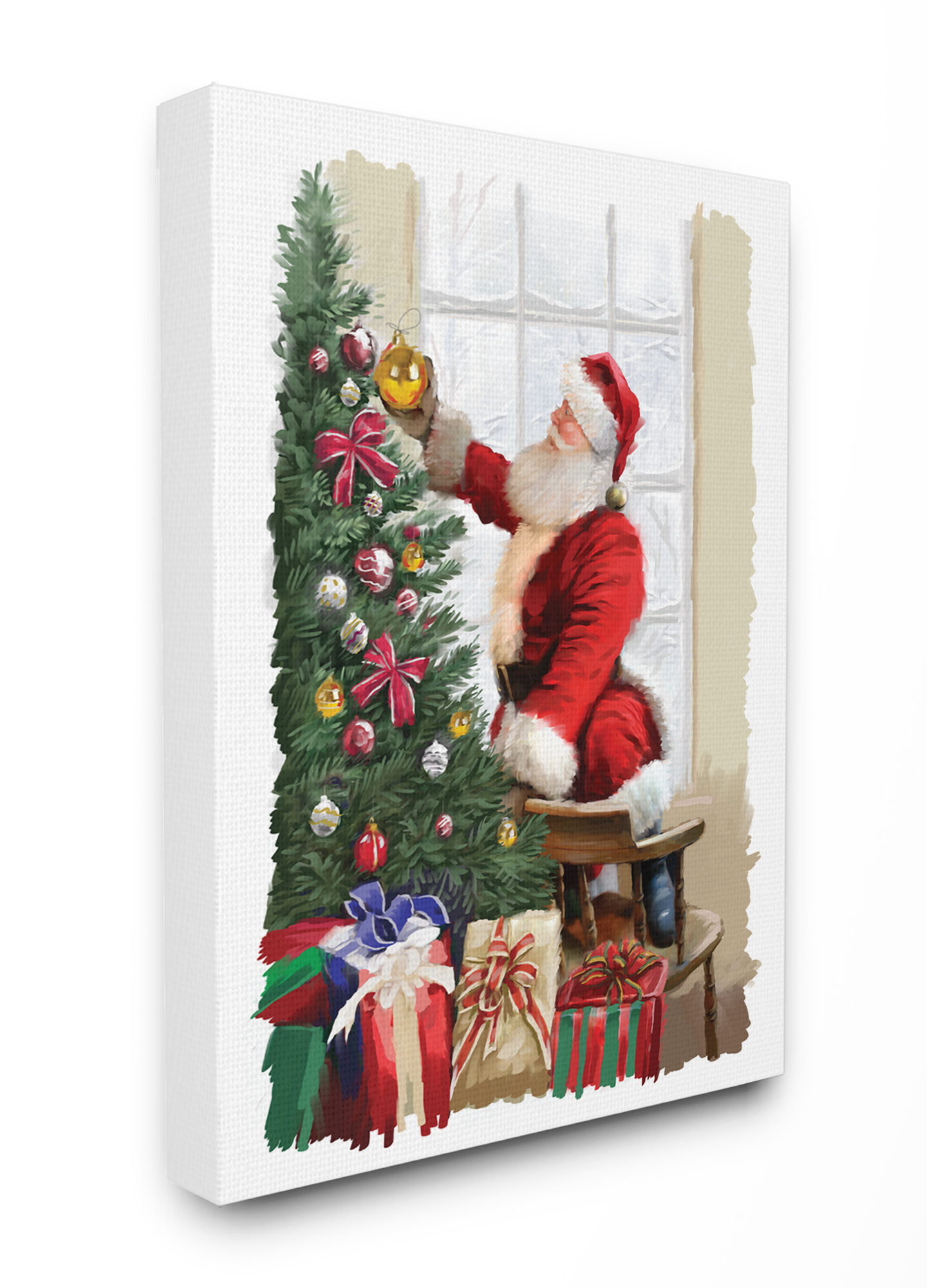 The Stupell Home Decor Collection Holiday Santa Decorating Christmas