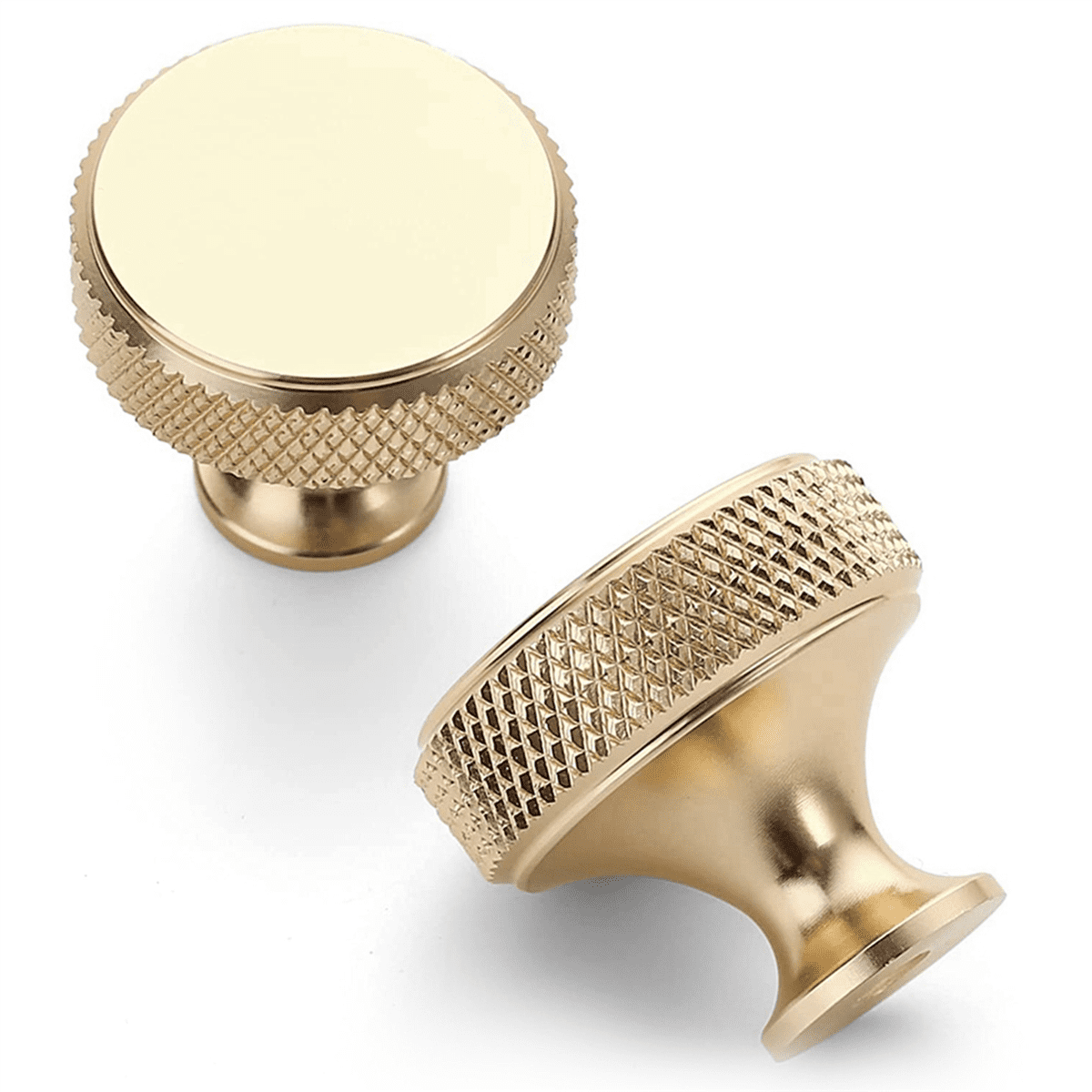 30 Pack Champagne Bronze Knurled Cabinet Knobs Round Kitchen Cabinet Pulls for Drawer Dresser, Cupboard and Wardrobe