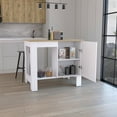 thumbnail image 2 of Knubmt Kitchen Island Table with Cabinet and Shelf, White, 2 of 4