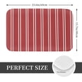 thumbnail image 2 of Rateoe Stripes Red White Pattern Flannel Door Mat Indoor Outdoor Entrance, Waterproof All-Weather Doormat,Fade Resistant, Low Profile Entryway Mat 16x24in, 2 of 7