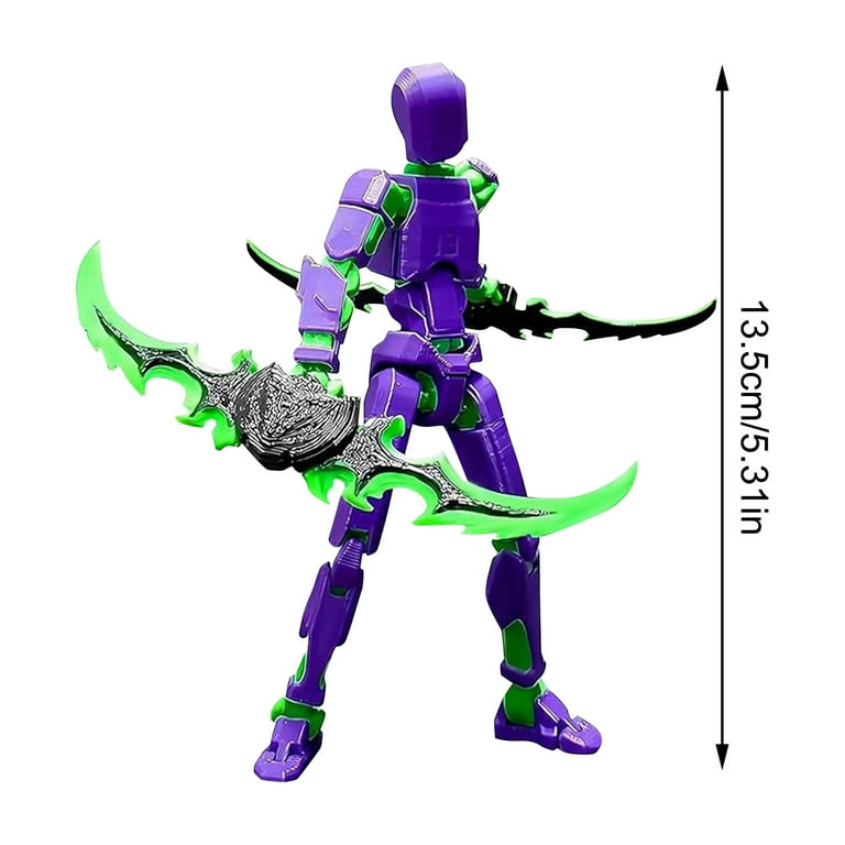 Lucky 13 Toys T13 Action Figure Set, Assembled 3D Printed Movable