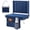 Navy Blue, variant on Sweetcrispy Stadium Seat with Back Support, Foldable Cushioned Portable Bleacher Chair for Sports Outdoor Events, Black