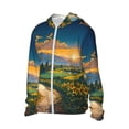thumbnail image 2 of Fotbe Sunflowers At Sunset Men's Women's UPF 50+ Sun Protection Jacket Hooded Cooling Shirt with Pockets Hiking Outdoor Performance-Small, 2 of 8