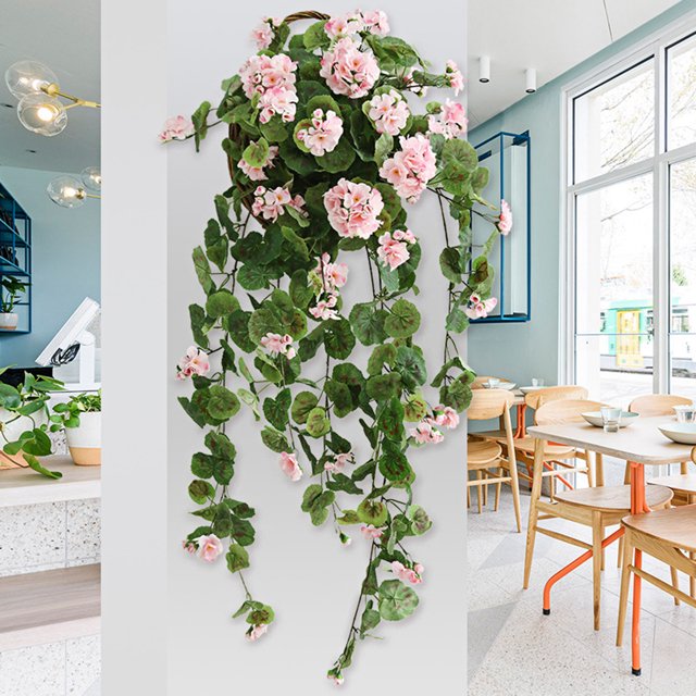 Gwong Decoración hogareña Flor artificial Diseño colgante con estilo Faux Seda flor delicada Vivid Fake Rose Flower para el hogar Gwong 21068258