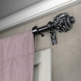 thumbnail image 3 of Central Design Products Steel 0.62" Modern Single Curtain Rod, Black, 3 of 3