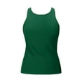 thumbnail image 4 of Wamejoo Womens Tankini Top Only Ruched Tummy Control Bathing Suit Top Modest Swim Tank Top No Bottom（Green, XXL), 4 of 4