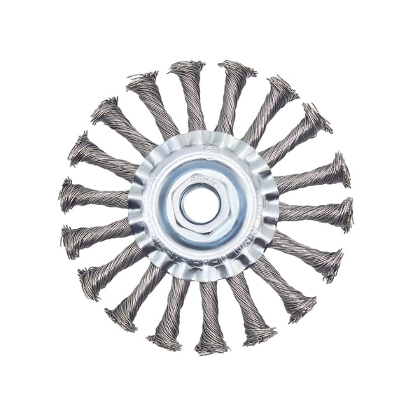Cepillo de alambre OSFTBVT anudado de 4.5 pulgadas para amoladora angular