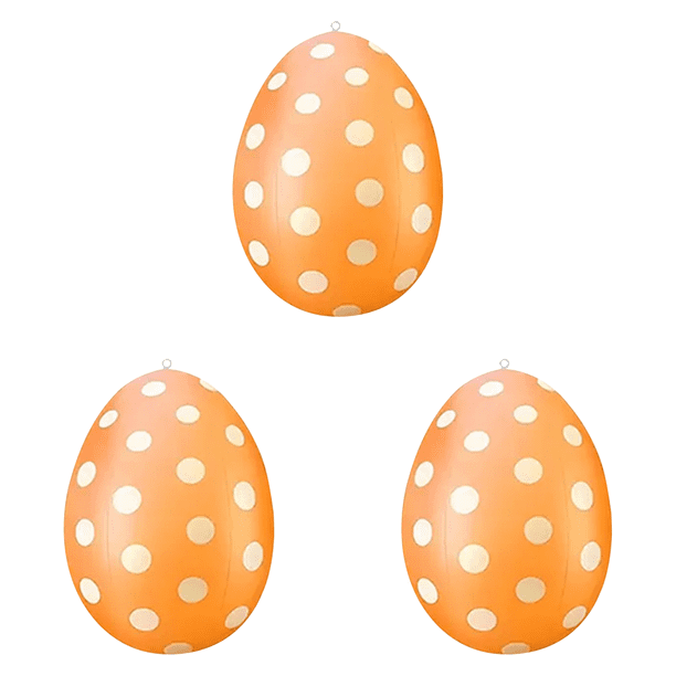Pascua Con Globo Inflable Diy PVC Colo Adorno para () Naranja Roja