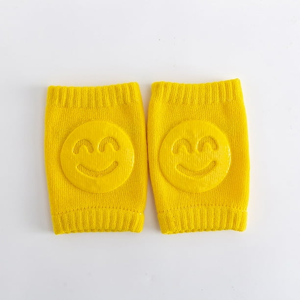 Calcetines De Bebé Protección De Codo Rodilla Para Gatear Niños Pequeños Cara Sonriente