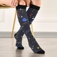 thumbnail image 5 of Coolnut Space Compression Socks, 1 Pack Women Men Long Stocking (20-30mmHg) Travel Knee High Stockings for Athletic Sports,Running,Cycling,Nursing, 5 of 6