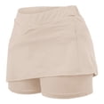 thumbnail image 4 of Gyujnb Tennis Skirts for Women, Trendy Stretchy Tummy Control High Waist Mini Skirt Summer Casual Athletic Skort with Pockets,Khaki, 4 of 4