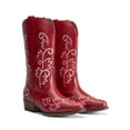 thumbnail image 6 of DREAM PAIRS Women's Mid-Calf Cowboy Boots Embroidered Western Boots with Square Toe Classic Chunky Heel Vegan Leather Boots, 6 of 9