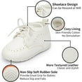 thumbnail image 5 of Infant Baby Boys Girls Classic PU Leather Wedding Loafers Brogue Toddler Oxford Dress Shoes First Steps Walking Flat Lazy Crib Shoe, 5 of 6