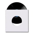 thumbnail image 2 of 100 CheckOutStore Paper Record Inner Sleeves Round Corners With Hole for 7" Vinyl 45 RPM, 2 of 3
