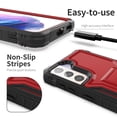 thumbnail image 3 of ExoGuard For Samsung Galaxy S21 Plus 5G Case，Full-Body Phone Case with Kickstand (Red), 3 of 8