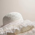 thumbnail image 6 of Hsqqdc Women Summer Lace Straw Sun Hat Wide Brim Floppy Beach UV Protection Bow Cap, 6 of 6