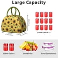 thumbnail image 4 of Reusable Sunflower Lnsulated Lunch Bag for Women & Men - Leakproof Water-Resistant Cooler Tote, Large Capacity for Work,Travel,Picnic,Beach & Office., 4 of 4
