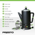 thumbnail image 3 of Presto 02815 Cordless Coffee Maker, Stainless Steel Percolator, Easy Pour Spout, Black, 3 of 12