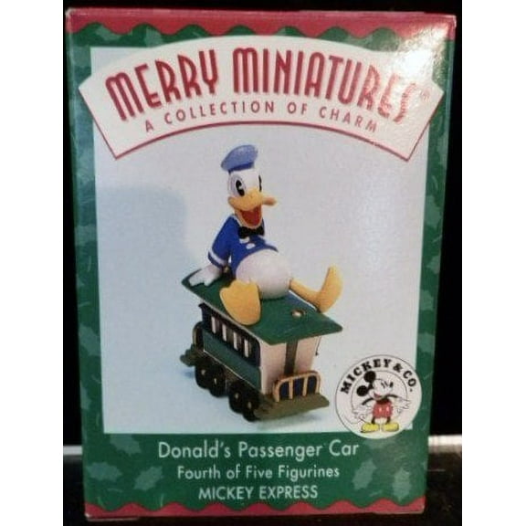 Hallmark Disney Merry Miniatures Donald Duck's Passenger Car 1998 Ornament