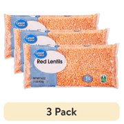 (3 pack) Great Value Red Lentils, 1 lb